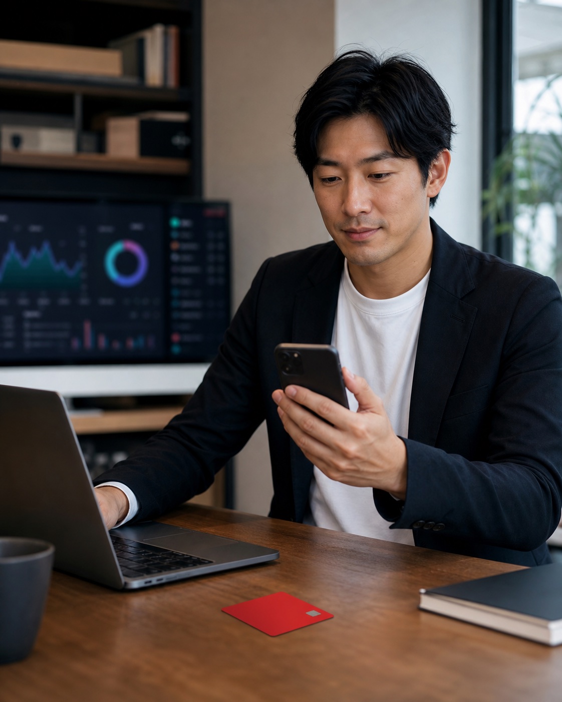 入金とカード確認のRedotPay日本利用イメージ
